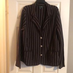 Ralph Lauren Sweater-Knit Brown Blazer